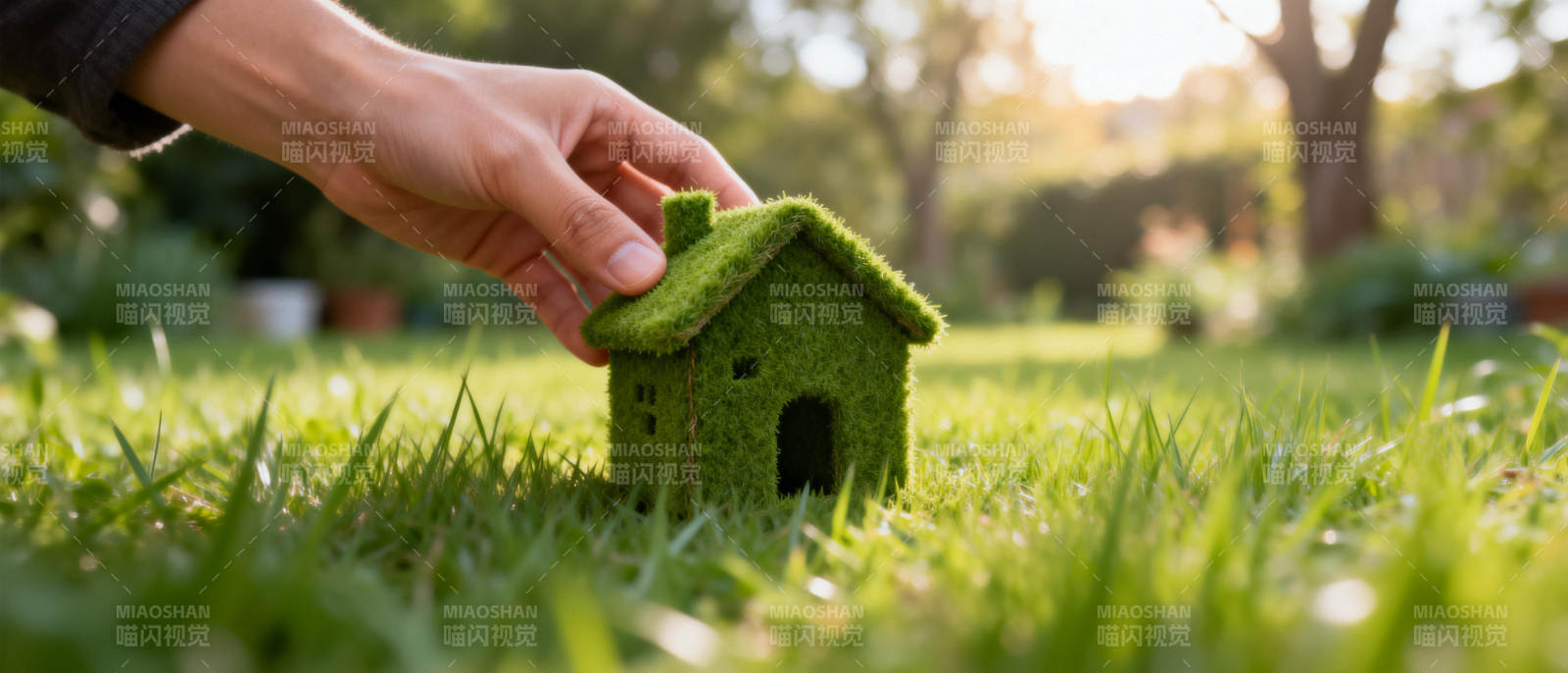 绿屋入草 手护自然图片