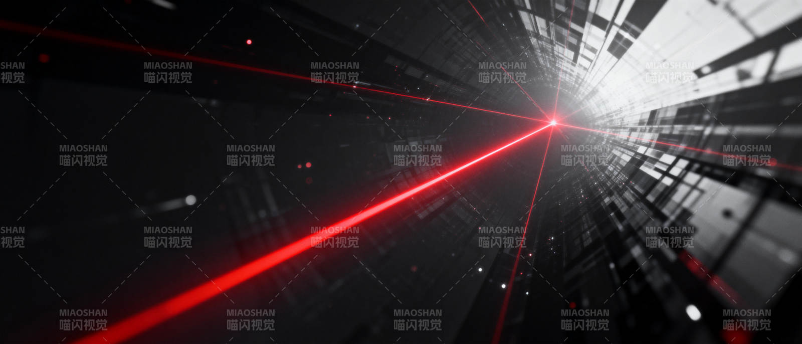 红光穿梭未来隧道图片