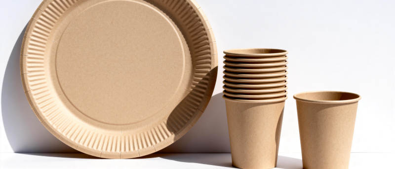 环保纸餐具套装图片
