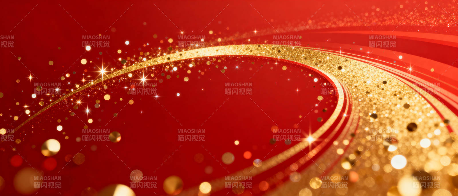 璀璨红金光影图片