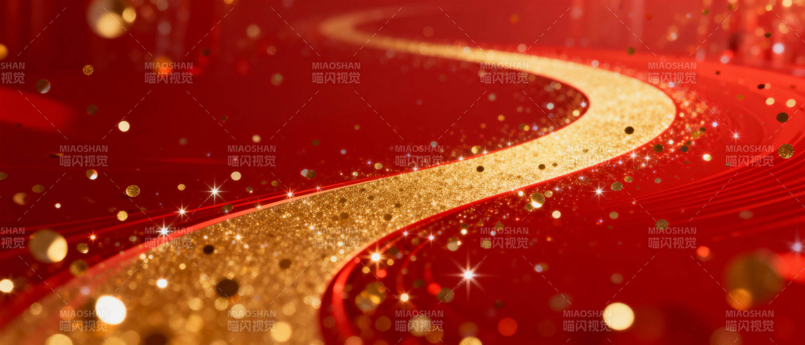 红金流光溢彩图片