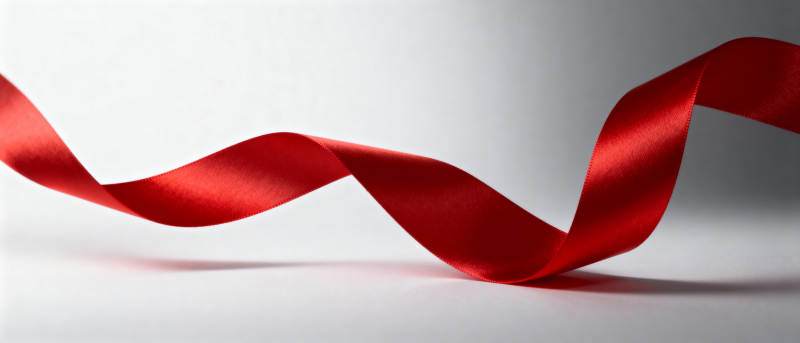 红色丝带飘逸图片