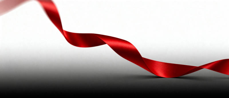 红色丝带飘逸图片