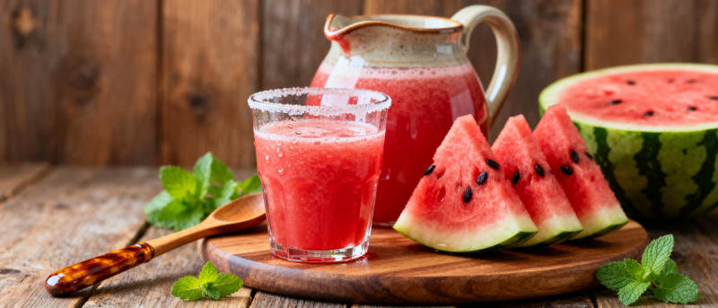 西瓜汁清凉解暑图片