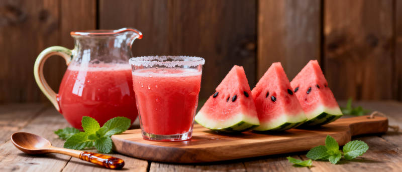 西瓜汁清凉解暑图片
