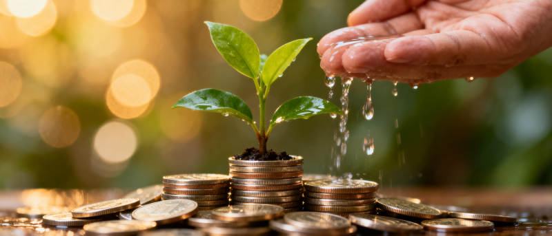 金钱滋养成长图片