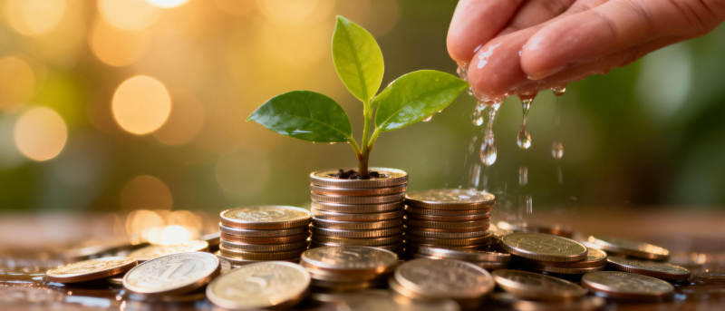 金钱滋养成长图片