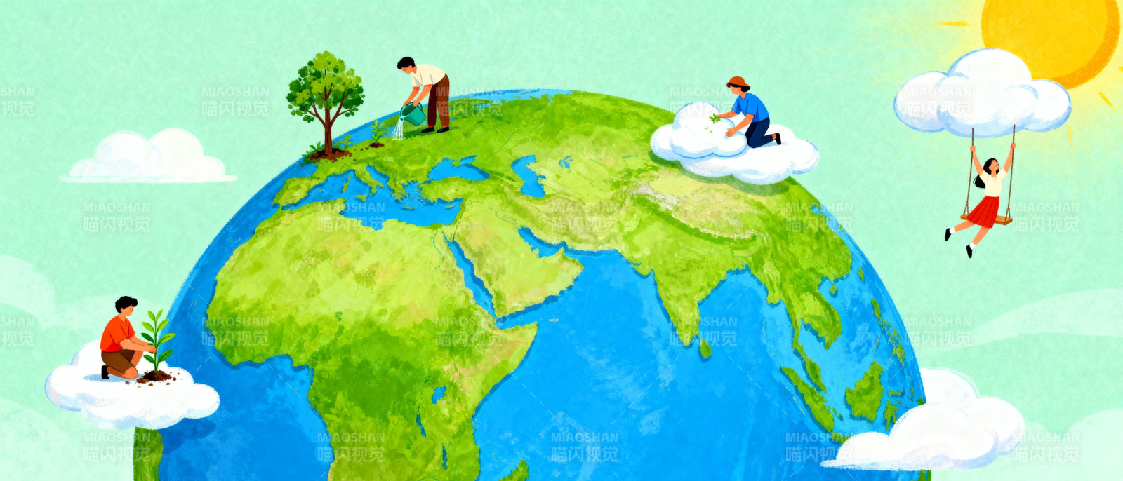 地球上的绿色生活图片