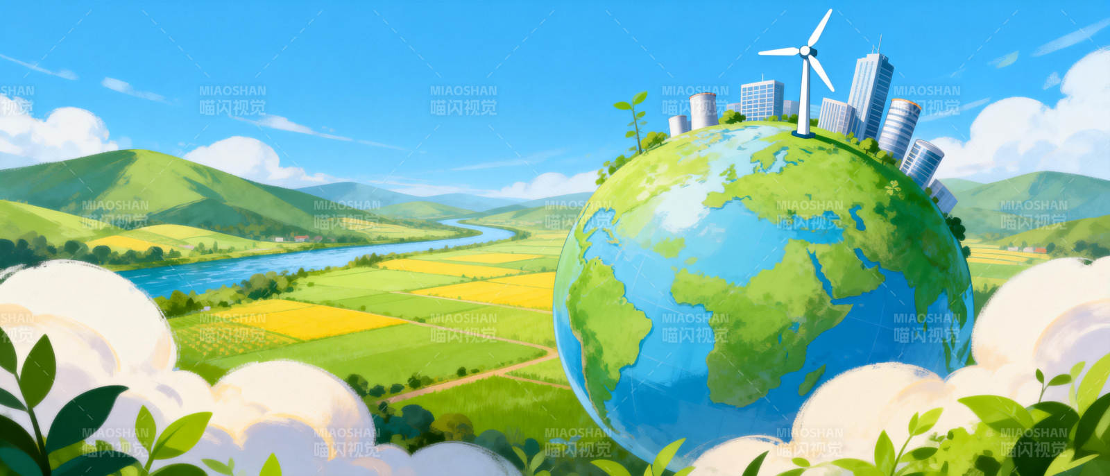 绿色地球 和谐共生图片