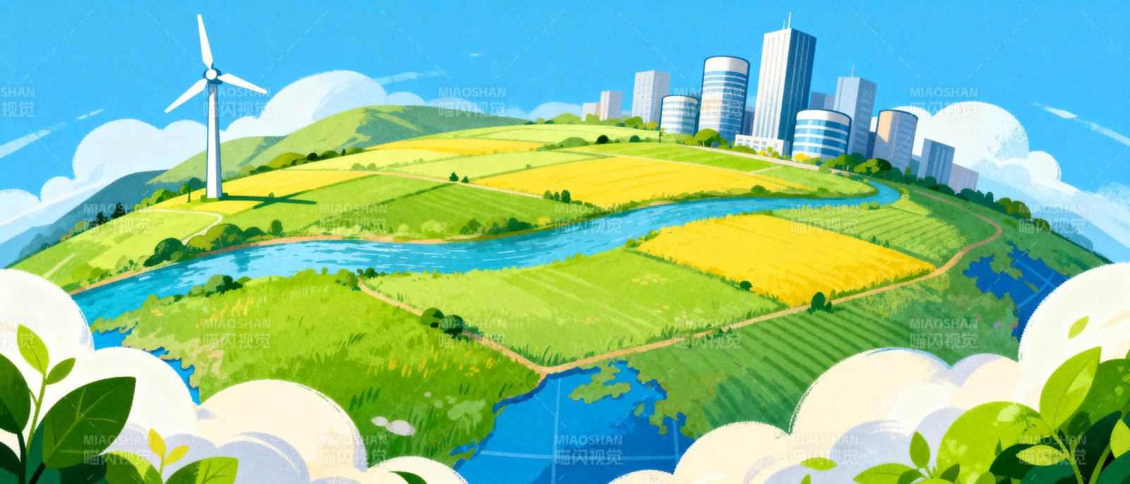 绿色城市风光图片