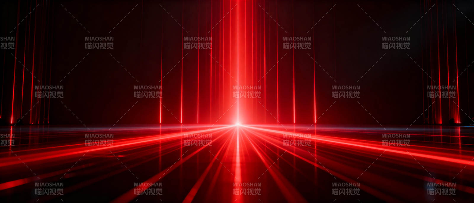 红色光束隧道图片