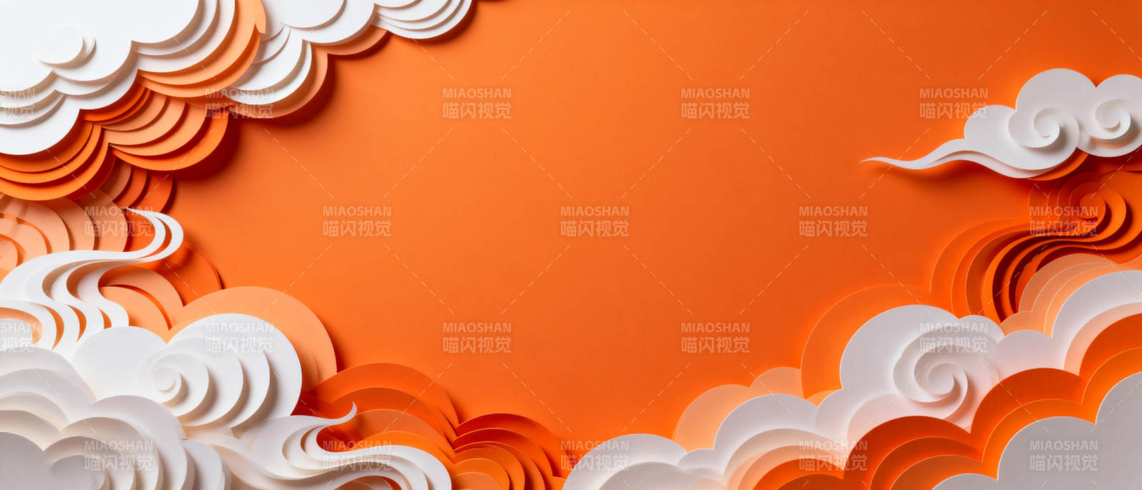 橙色云海背景图片