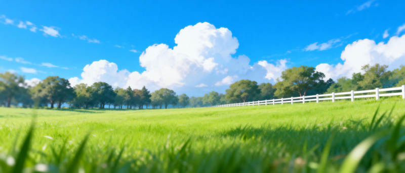 绿野蓝天 心旷神怡图片