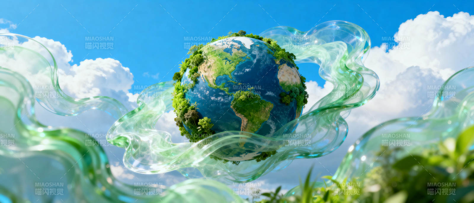 绿色地球 生机盎然图片