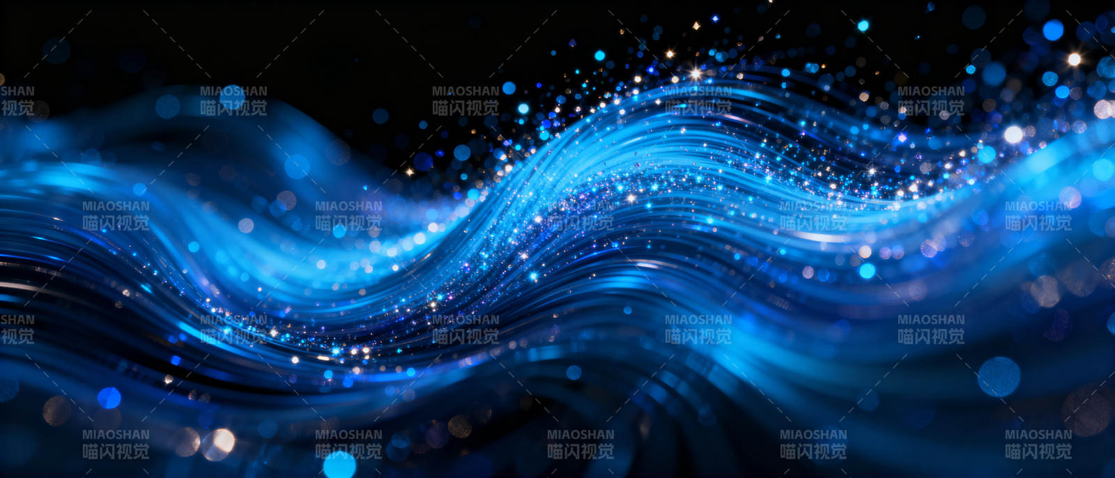 蓝色星河波澜图片