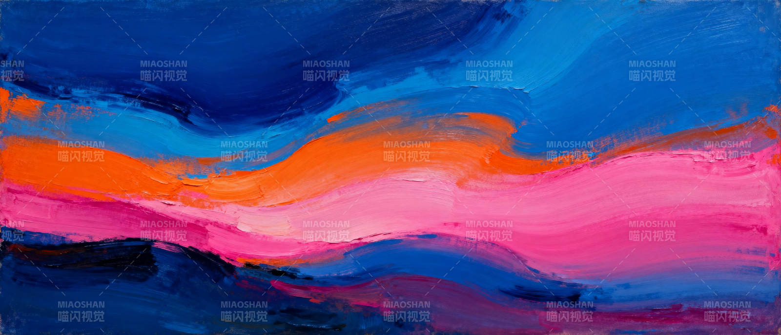 彩霞映山河图片