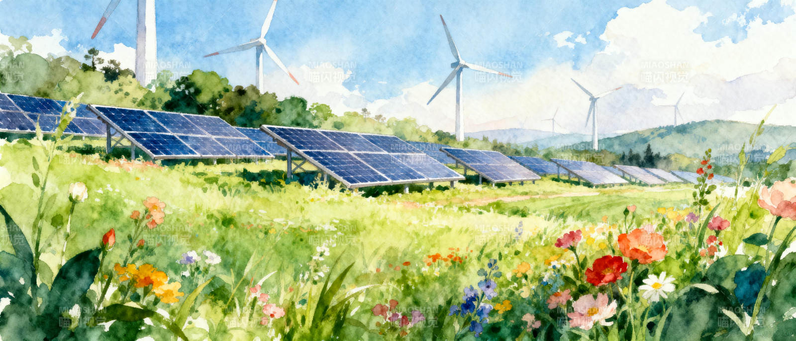 风光互补 绿意盎然图片