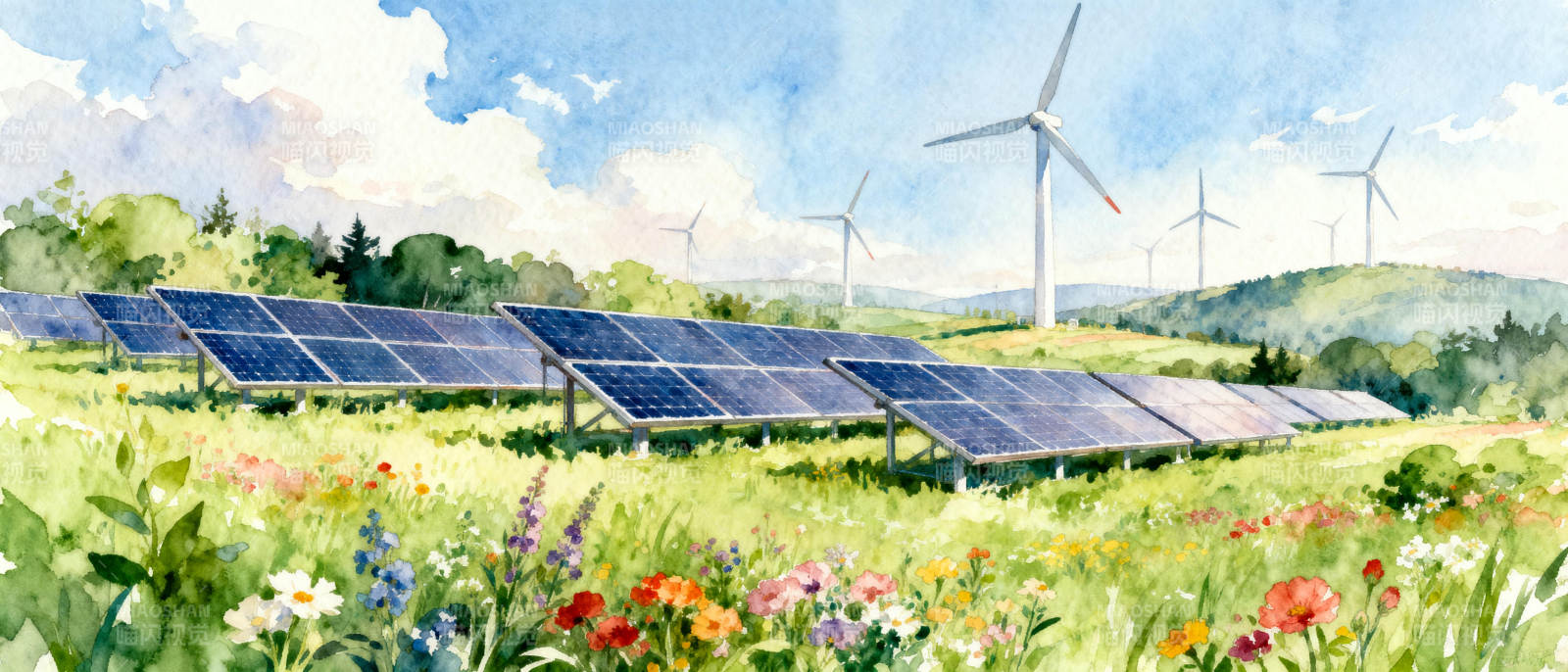 绿色能源风光图片