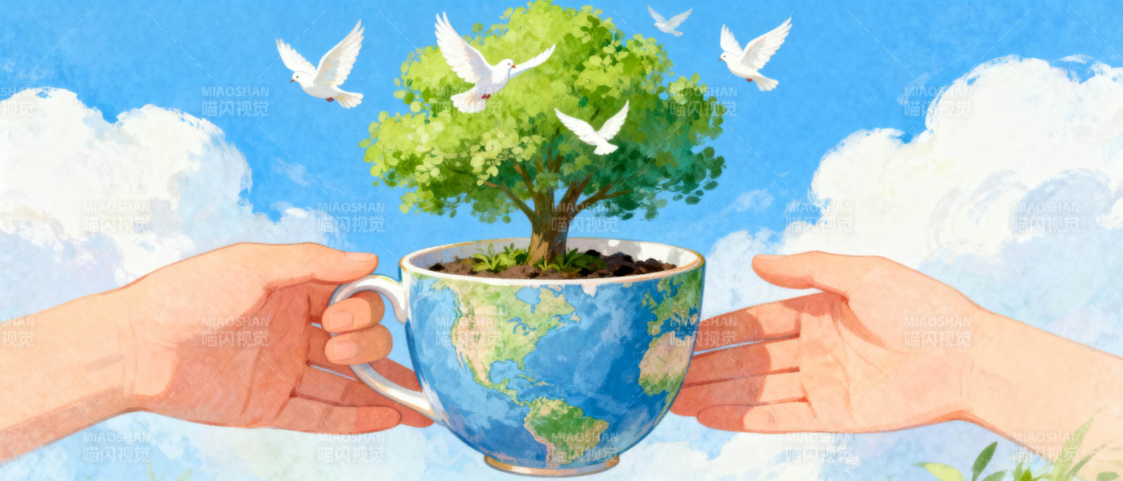 地球在手中图片