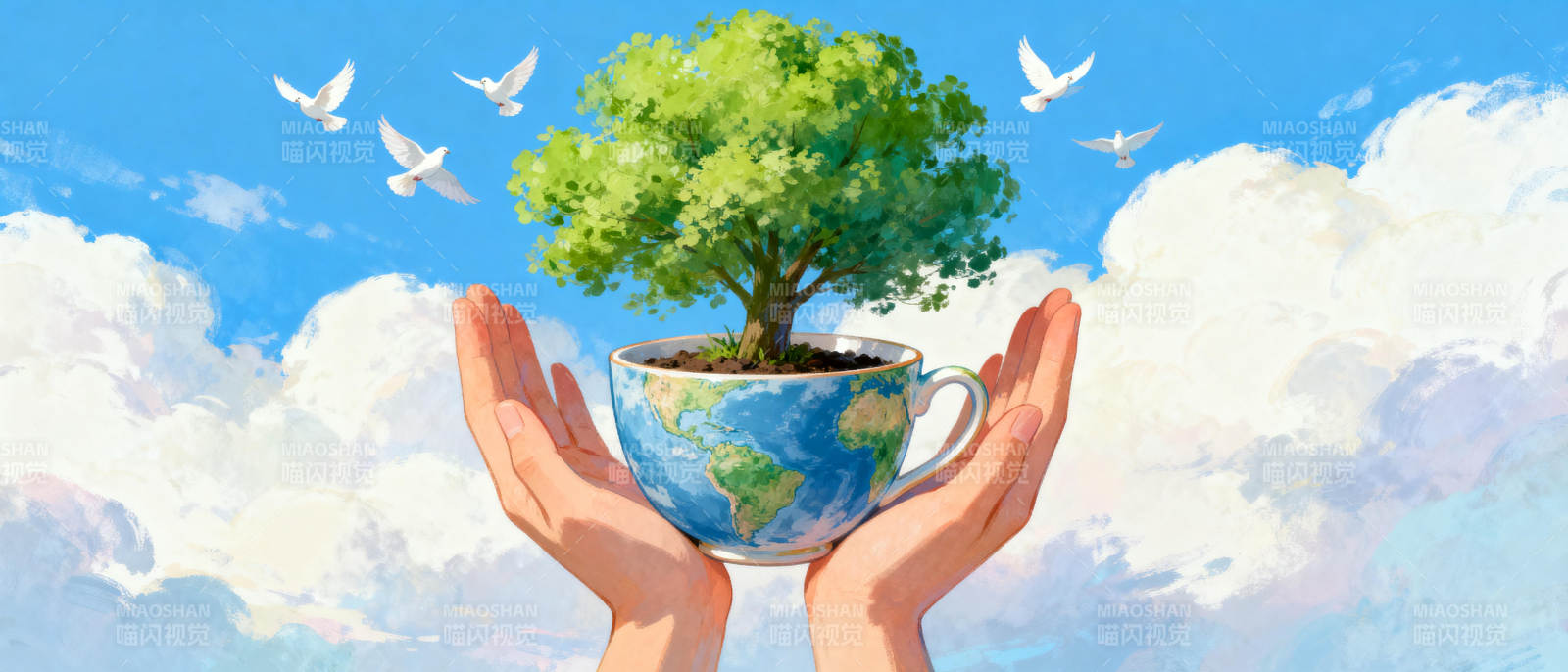 地球在手中图片