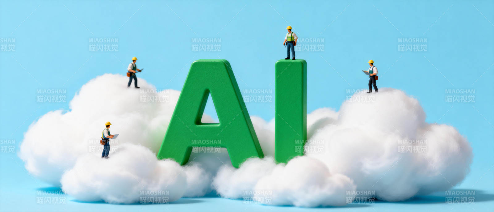 AI云上小人图片