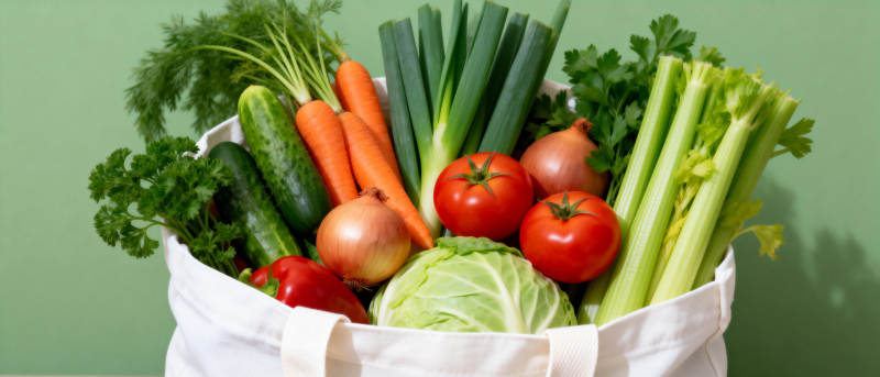 新鲜蔬菜篮图片