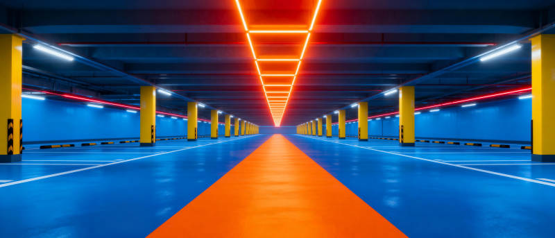 未来感地下车库图片