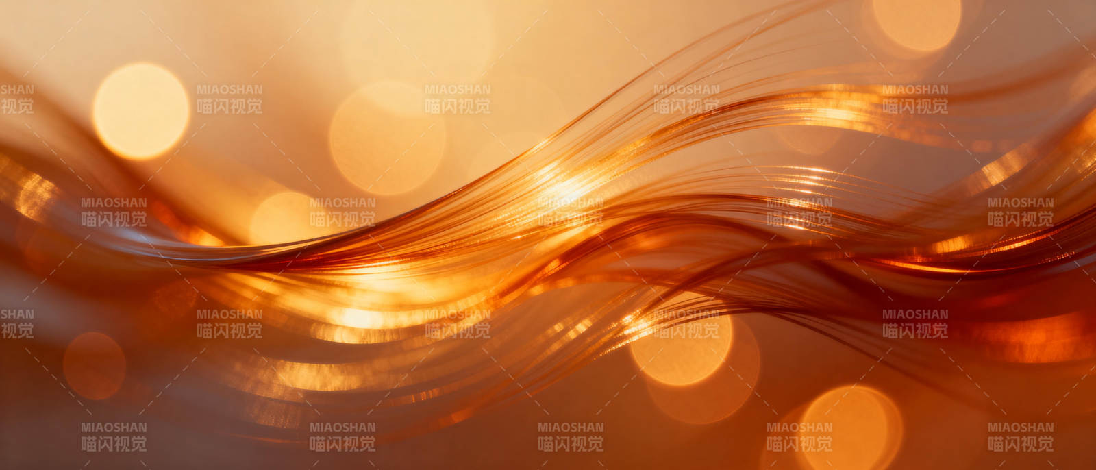 金色波光流动图片