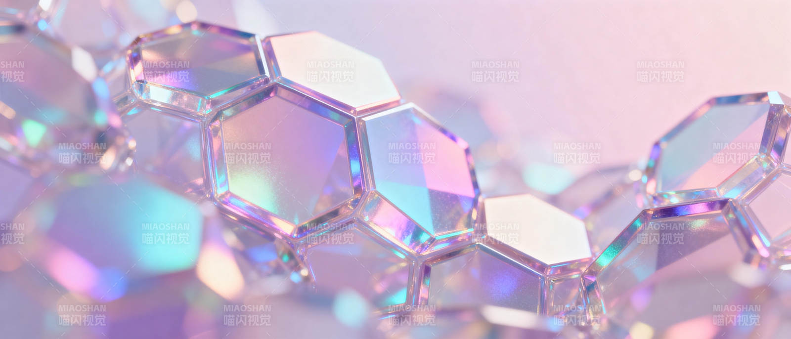 晶莹六边形图片