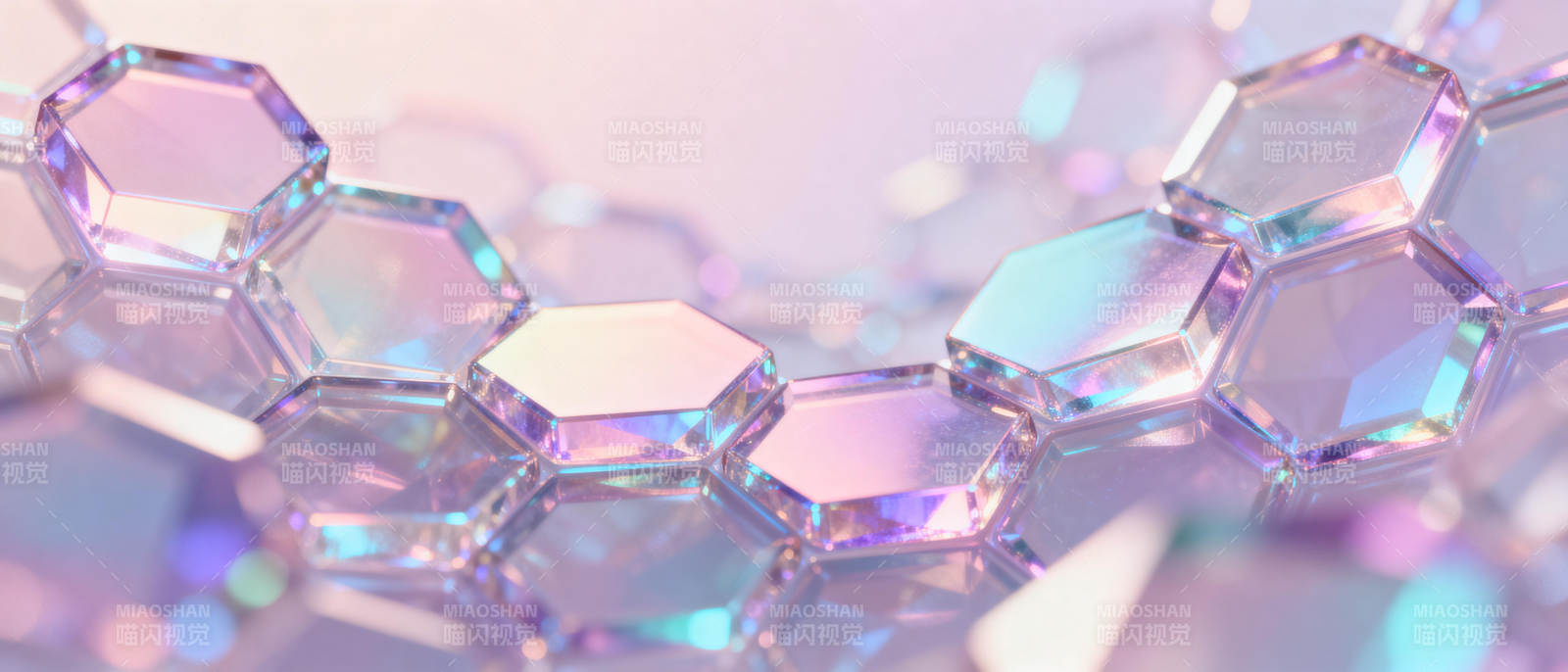 晶莹六边形图案图片