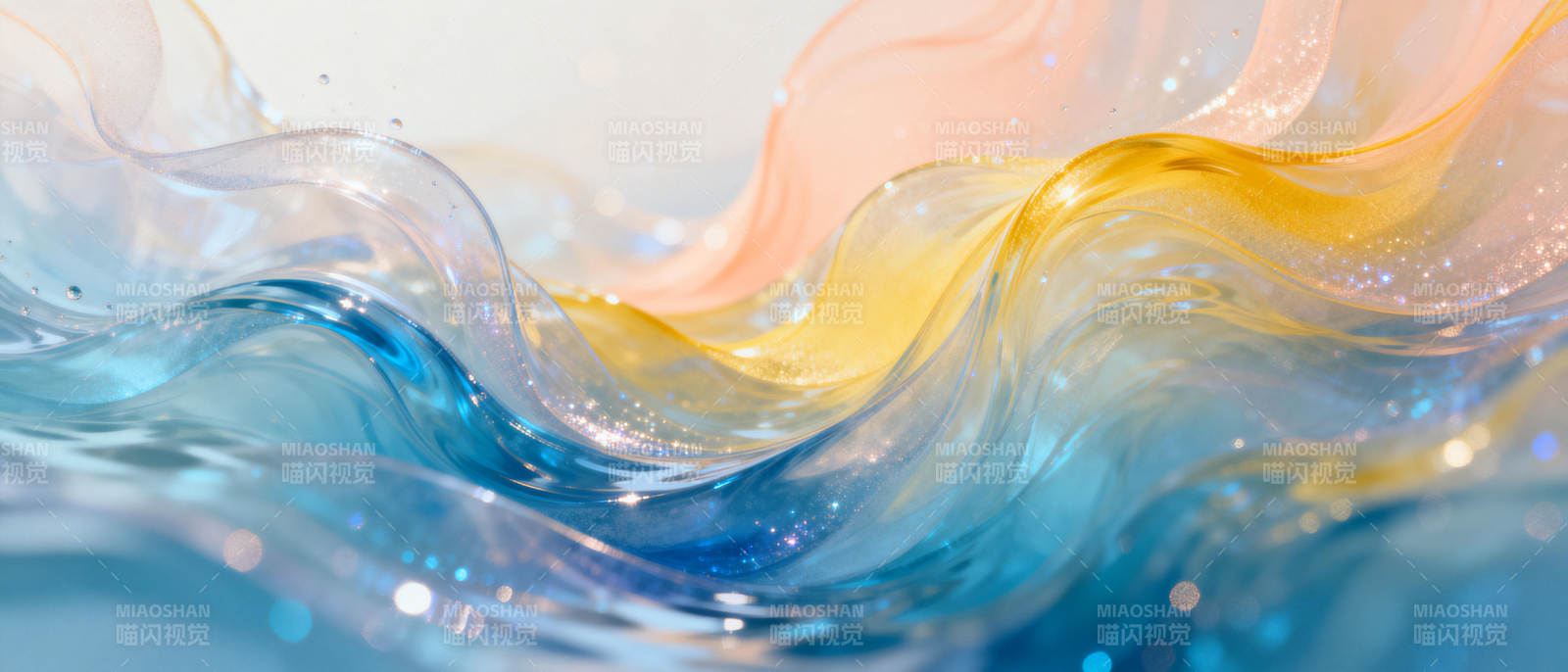 流光溢彩的波浪图片