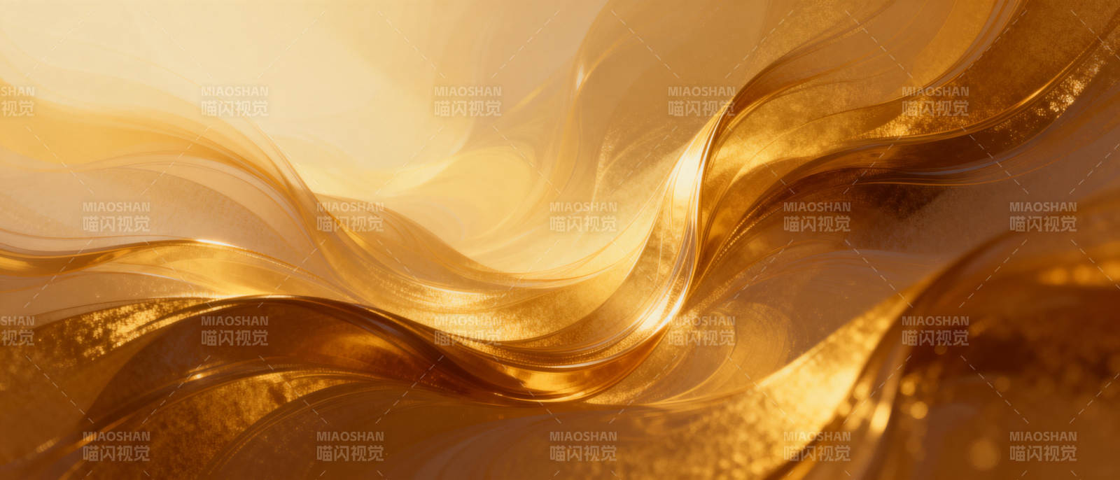 金色波浪艺术图片