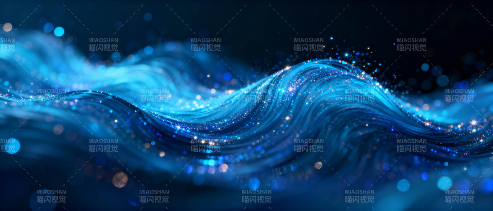 蓝色星河波澜图片