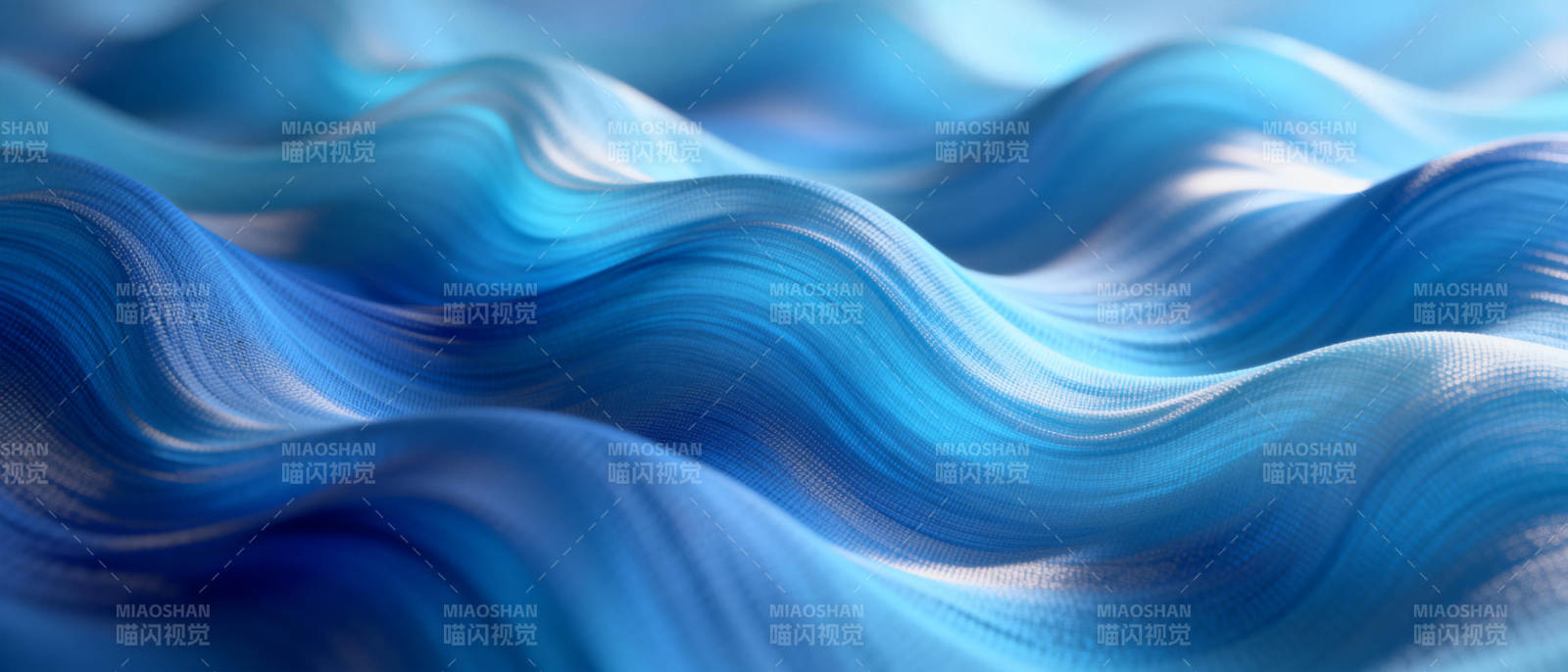 蓝色波浪艺术图片