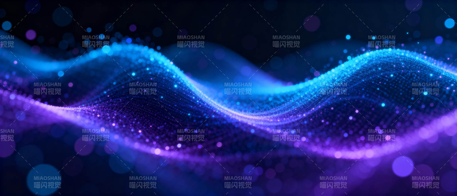 蓝紫光波流动图片