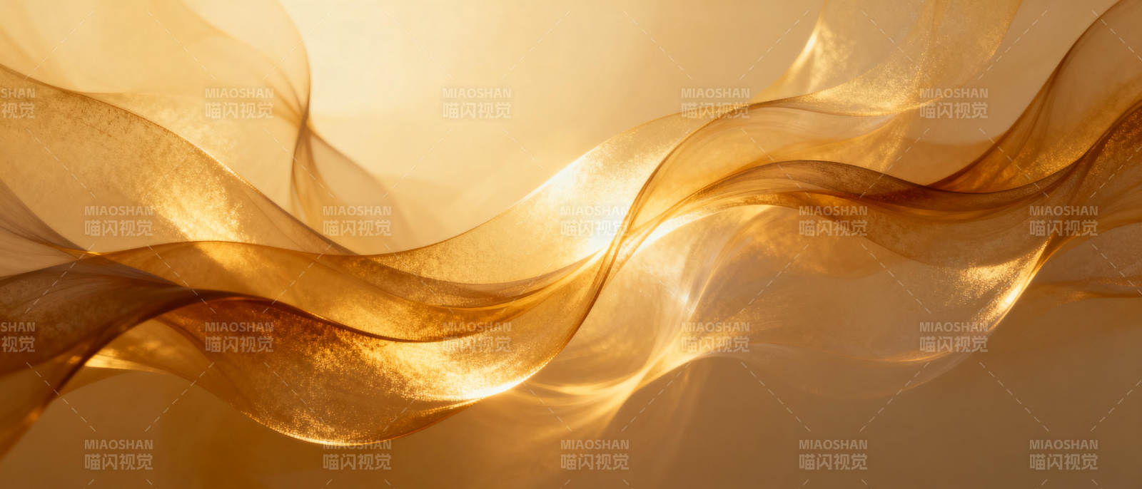 金色丝带飘逸图片