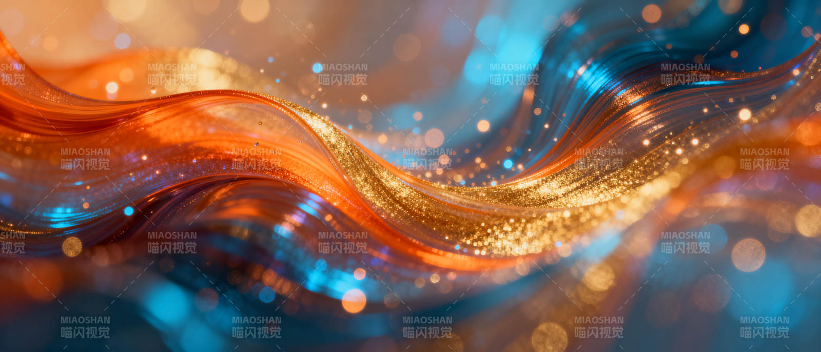 流光溢彩的波浪图片