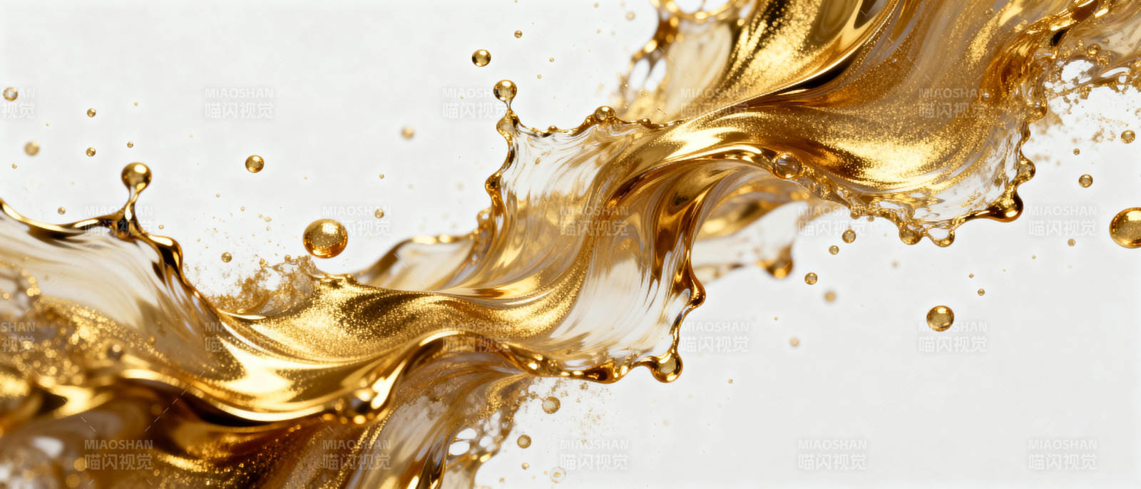 金色液体飞溅图片