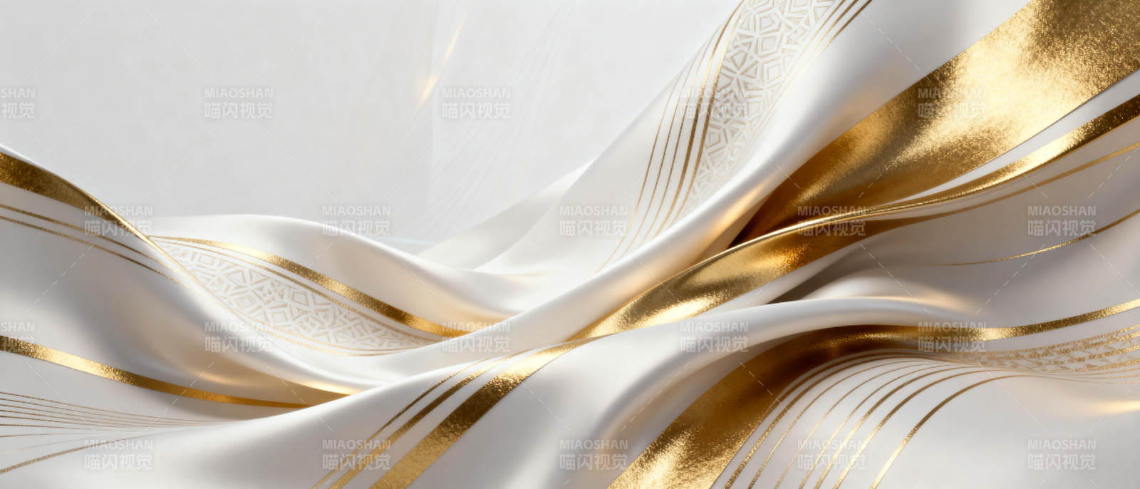 金丝白绸飘逸图片