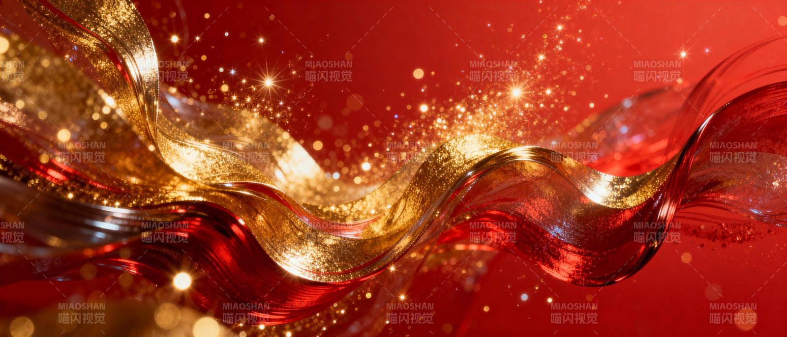 红金流光溢彩图片