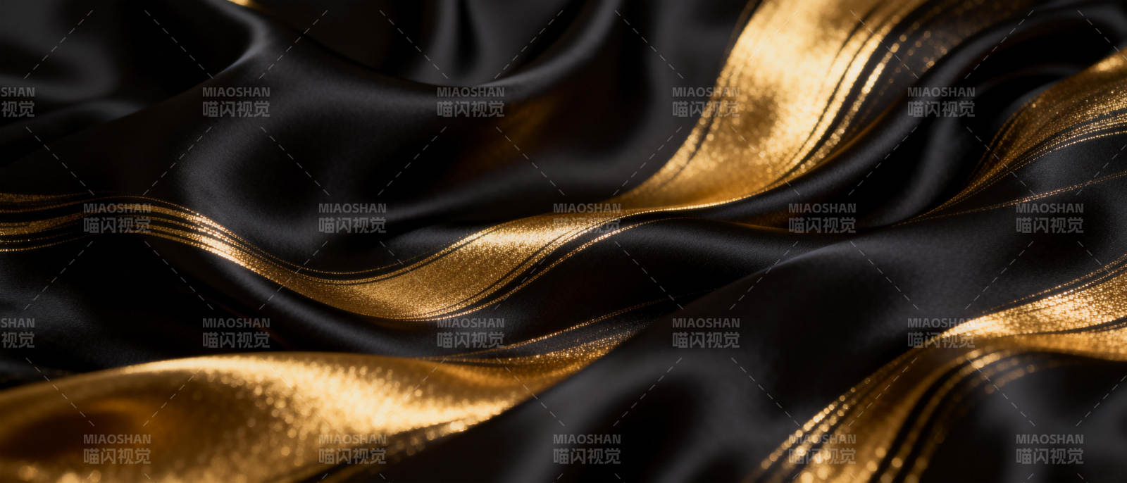 黑金绸缎波光图片