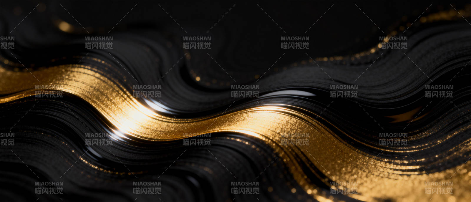 黑金波浪艺术图片
