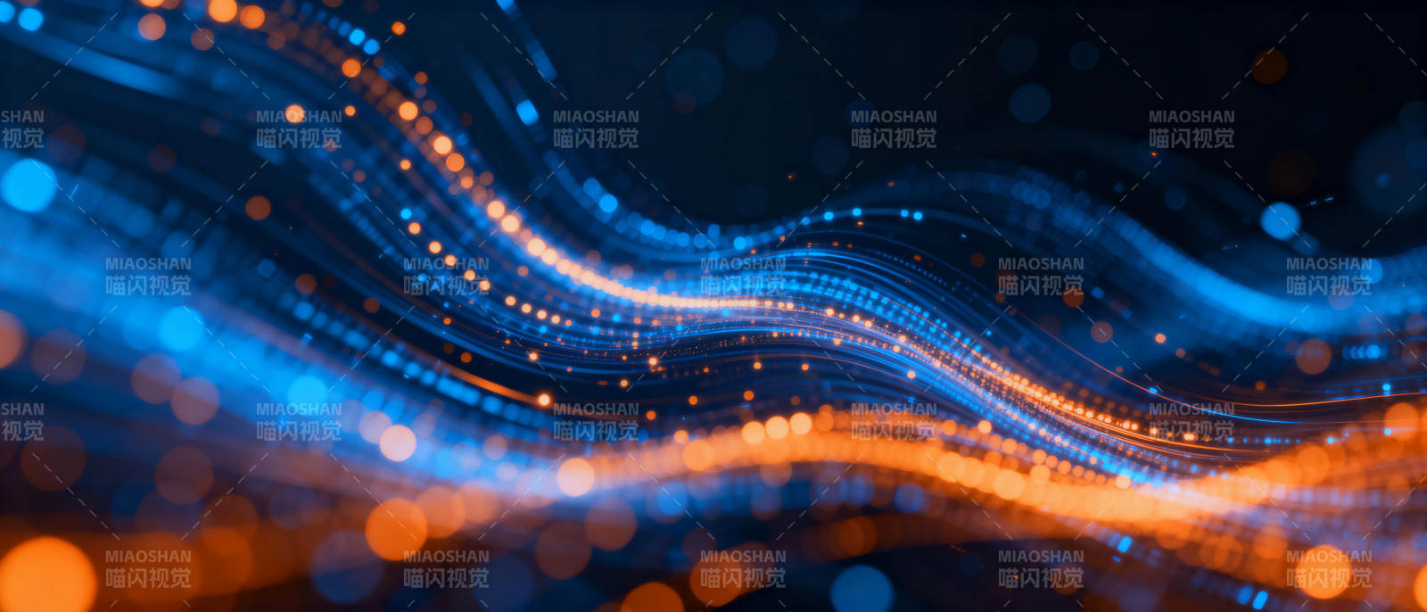 光影流动的科技波图片