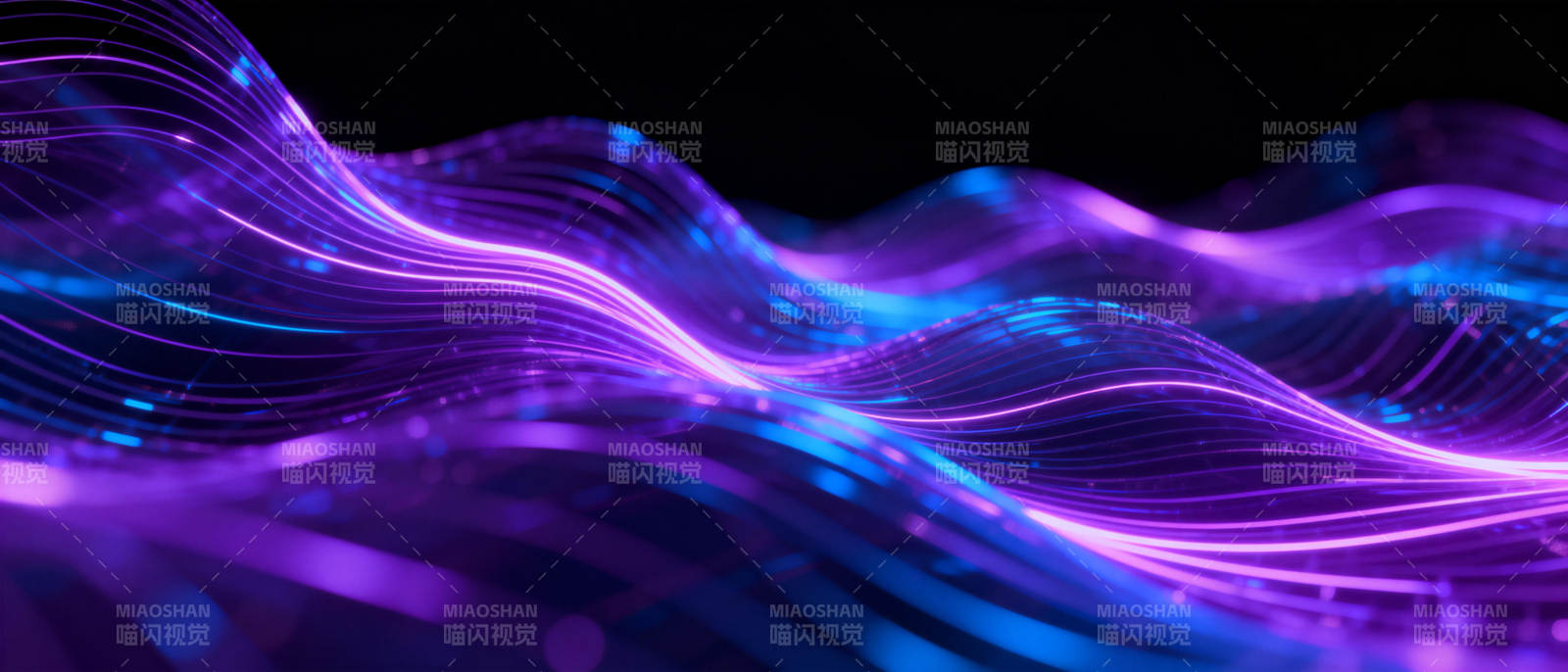 紫蓝光波流动图片