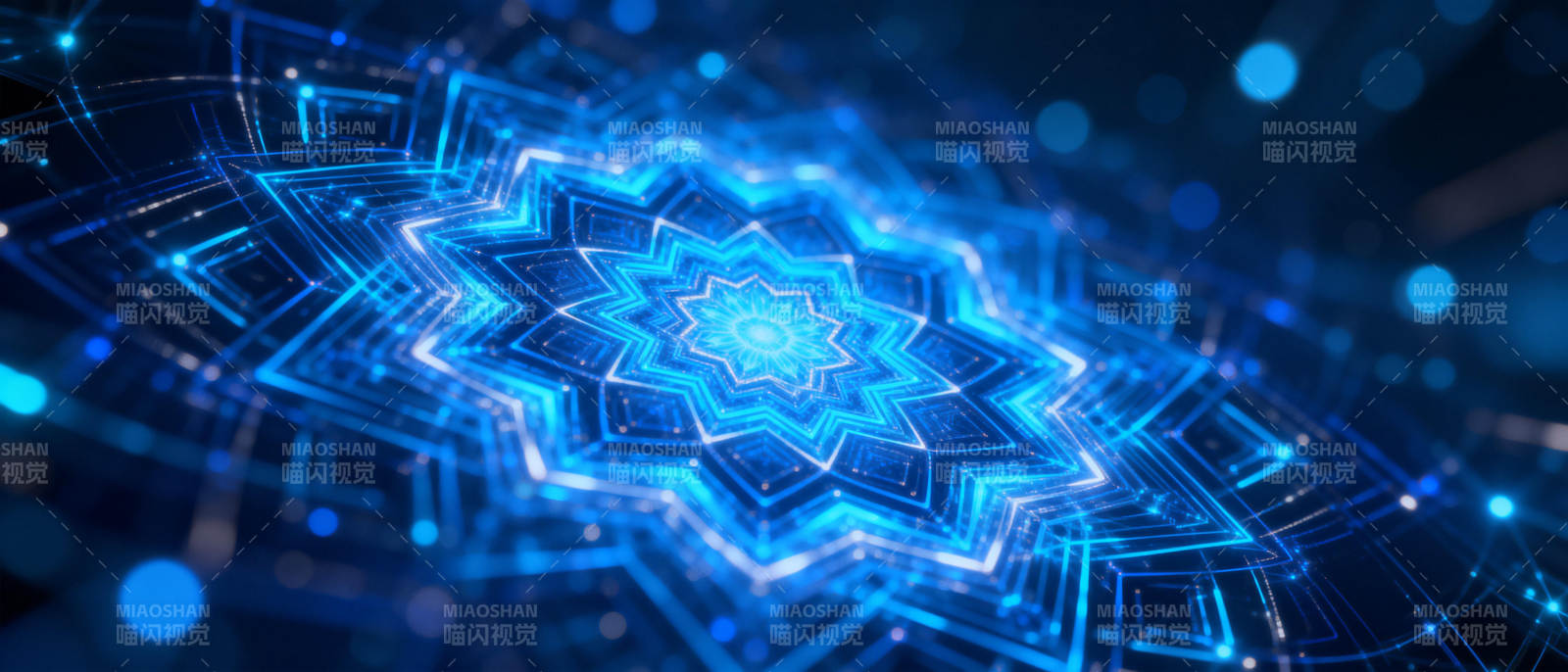 蓝光星芒科技感图片