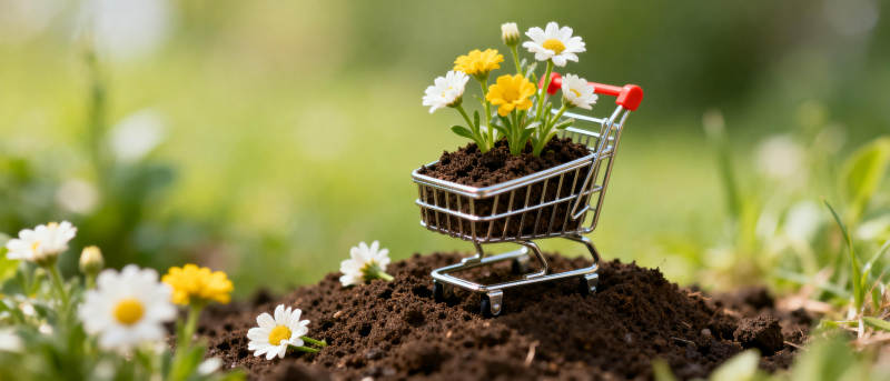 花篮购物车图片