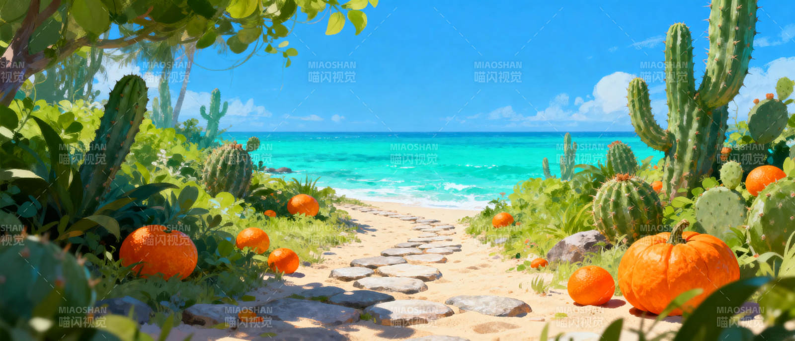 沙漠海滩奇景图片