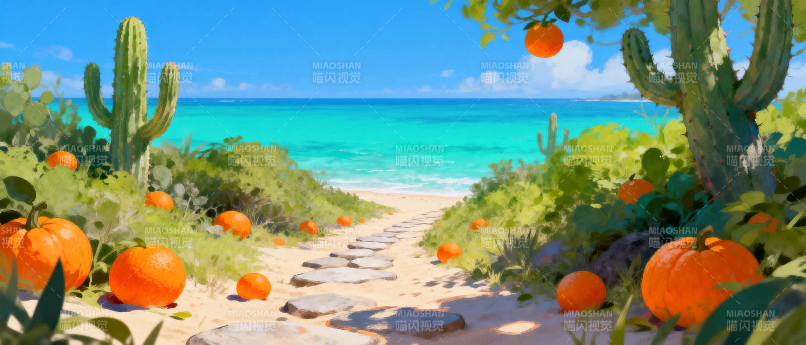 沙漠海滩奇景图片