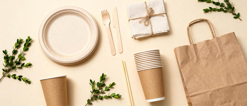 环保餐桌布置图片