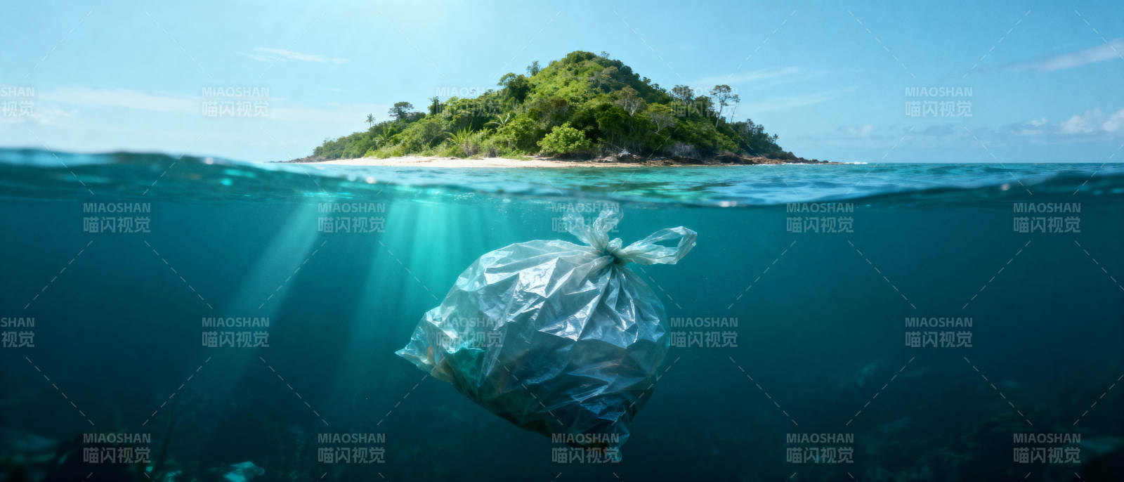 海洋塑料污染图片